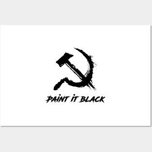 Paint it Black Hammer and Sickle Posters and Art